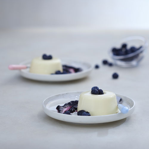 Panna Cotta with Organic Blueberry Jam